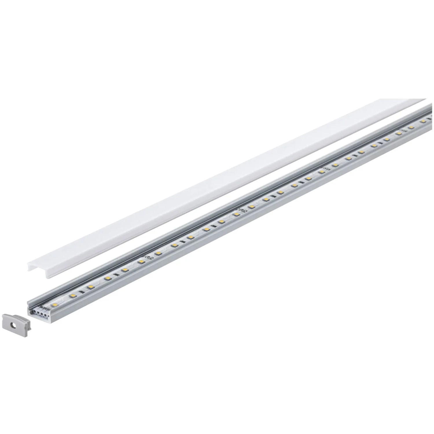 Paulmann Base Profil, 1 m Aluminiumprofil mit Diffusor für LED-Streifen.