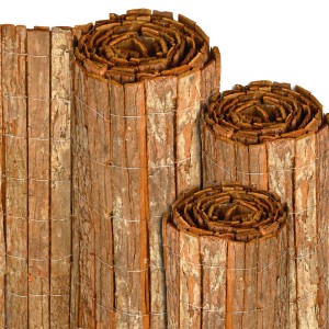 Sol Royal R63 Sichtschutzzaun aus Rinde, 180x300cm, gerollt. Naturprodukt für Garten & Balkon.