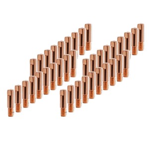 40 kupferne STAHLWERK Stromdüsen AK15 MB15 M6x25 0.9 mm für MIG MAG Schweißgeräte. Zubehör.