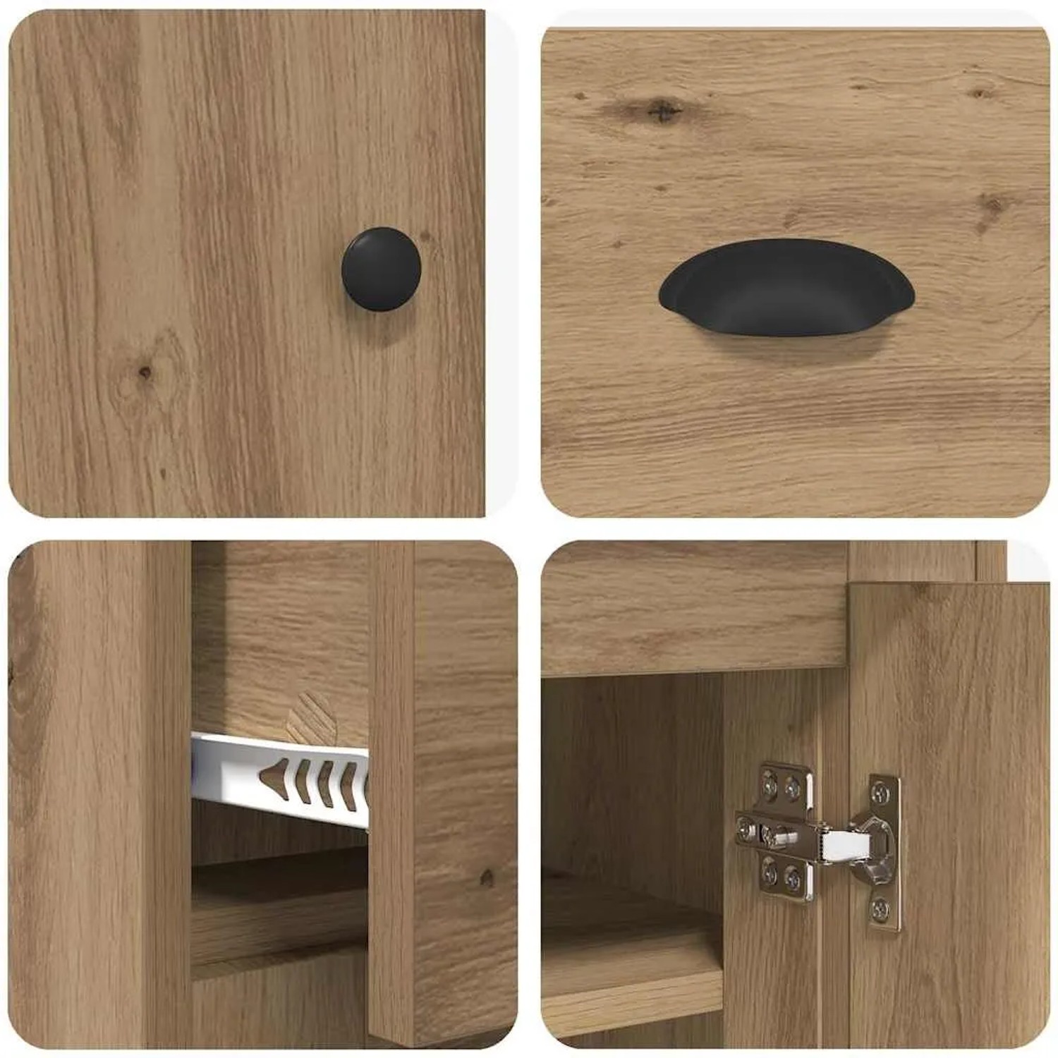 vidaXL Highboard Artisan-Eiche 70 x 35,5 x 67,5 cm Holzwerkstoff 881418_9