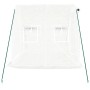 Weißes furnicato Gewächshaus mit Stahlrahmen, 4 m², 2x2x2 m.