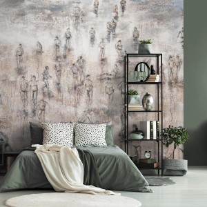 Beige Bricoflor Fototapete mit Strand-Motiv im Kunststil für Wohn- und Schlafzimmer.