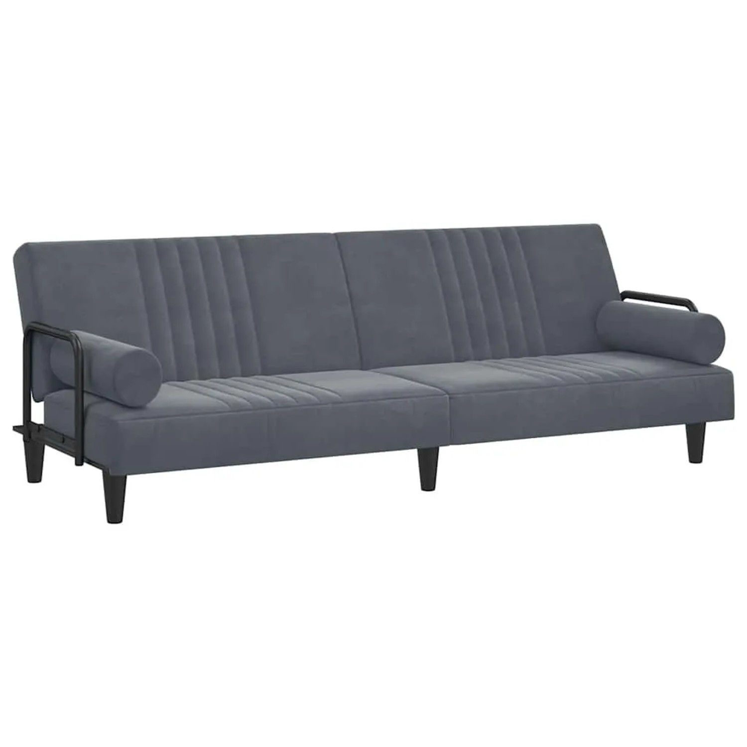 vidaXL Schlafsofa mit Armlehnen Dunkelgrau Samt 351895