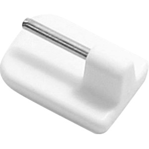 Weißer Gardinia Klebehaken für Vitragestange (Ø 11mm), 4er-Pack.