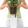 Lechuza Maxi-Cubi Pflanzgefäß, weiß, hochglänzend, mit Bewässerungssystem. Ideal für den Innenbereich.