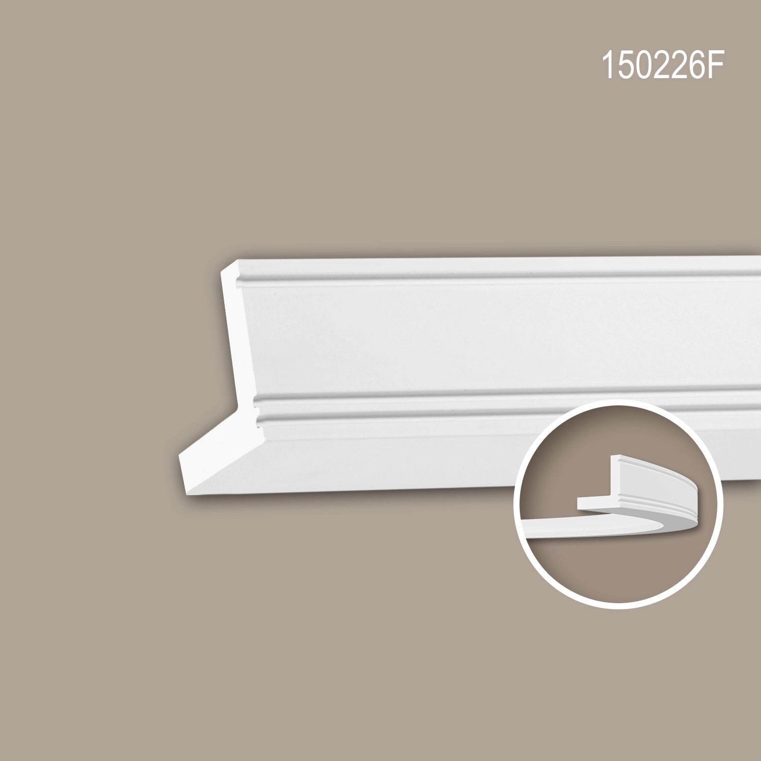 Thumbnail - PROFHOME 150226F Flexible Eckleiste Stuckleiste aus Flexiblem Polyurethan 2 m 200 cm x 5,5 cm x 5,5 cm Weiß