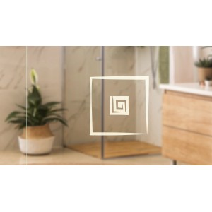 Novadoors Glasschiebetür Nova mit Quadrate Dekor, 93,5x205,8cm, ESG Glas.