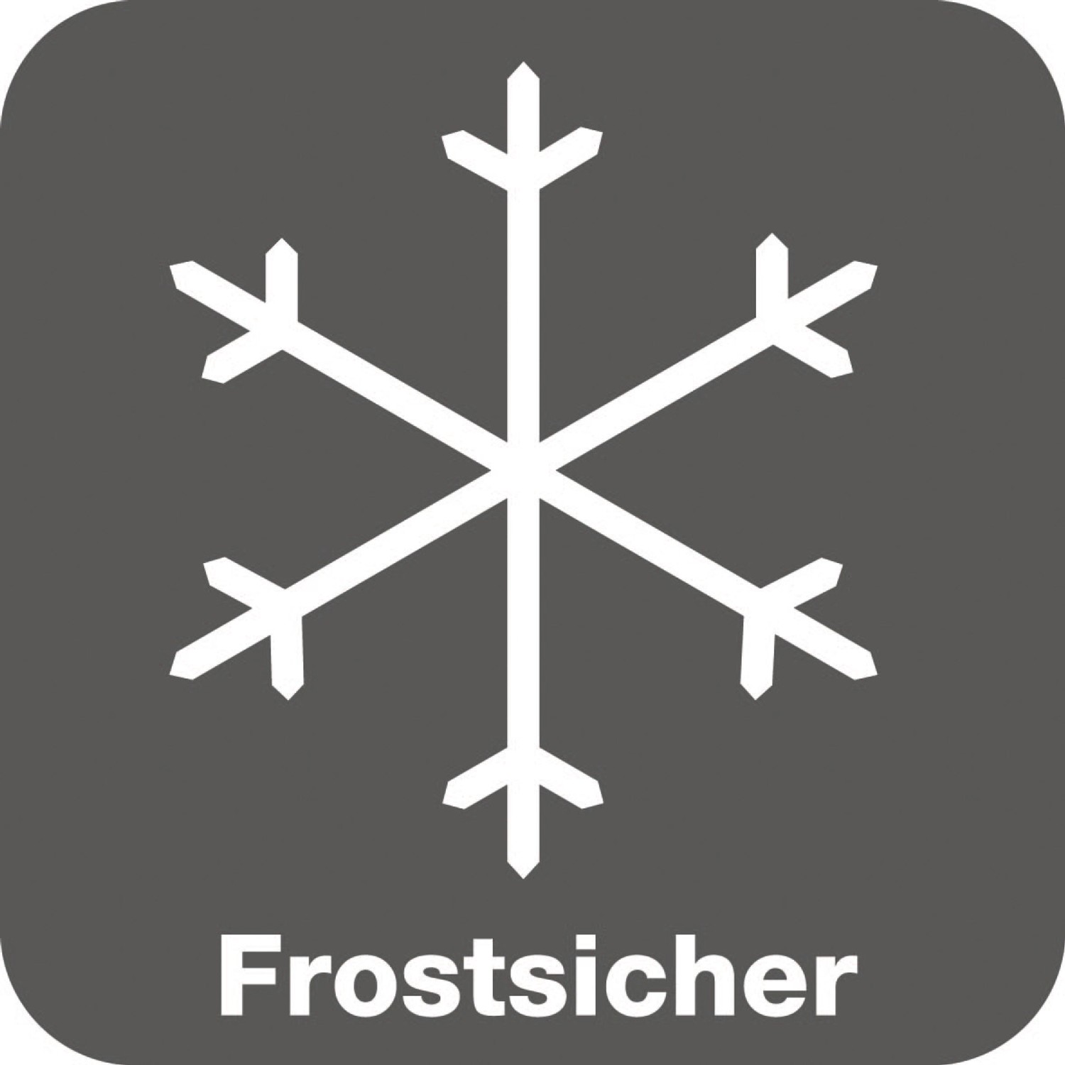 Symbol: Frostsicher für EHL Rasenkantenstein Anthrazit.