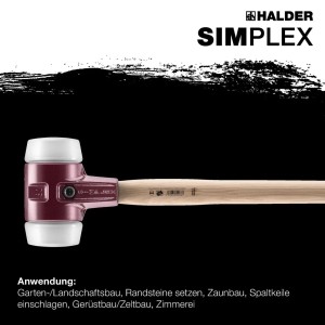 Halder Simplex Vorschlaghammer Ø 80 mm Superplastik mit Tempergussgehäuse