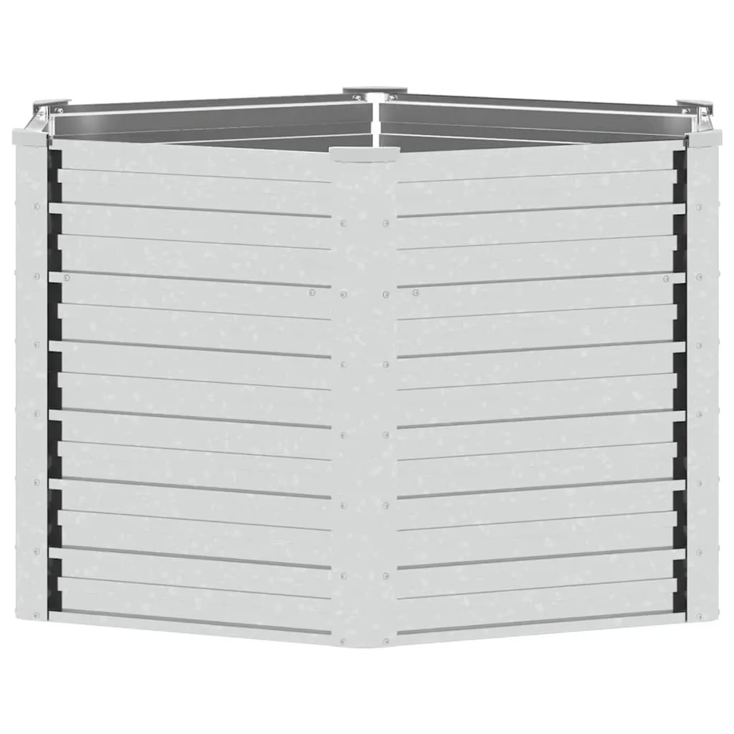 vidaXL Garten-Hochbeet 129x77 cm Verzinkter Stahl Silber 316898