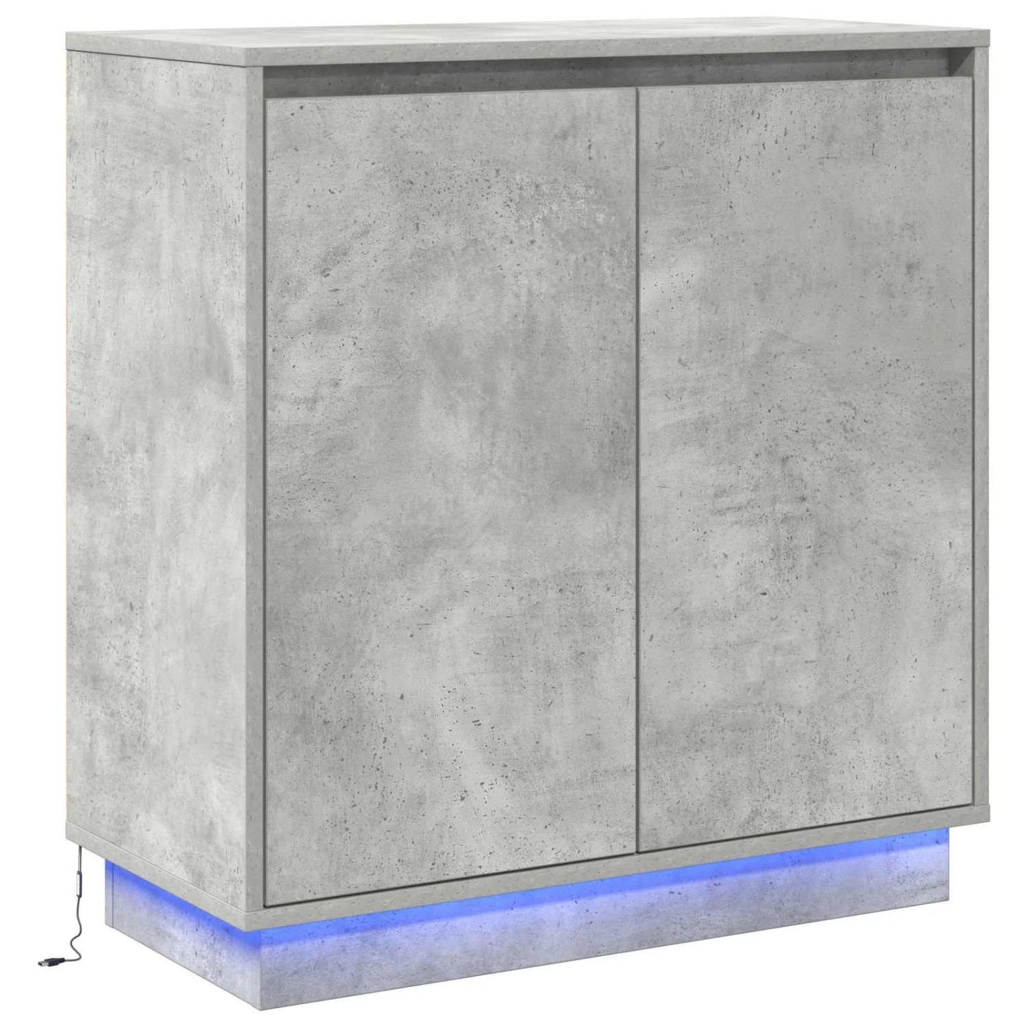 vidaXL LED-Sideboard Beton Grau 71 x 34,5 x 75 cm Holzwerkstoff 869645