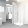 baliv Duschkabine DUK-90.50E, 90x90 cm, Chrom, rahmenlose Eckdusche im Badezimmer.