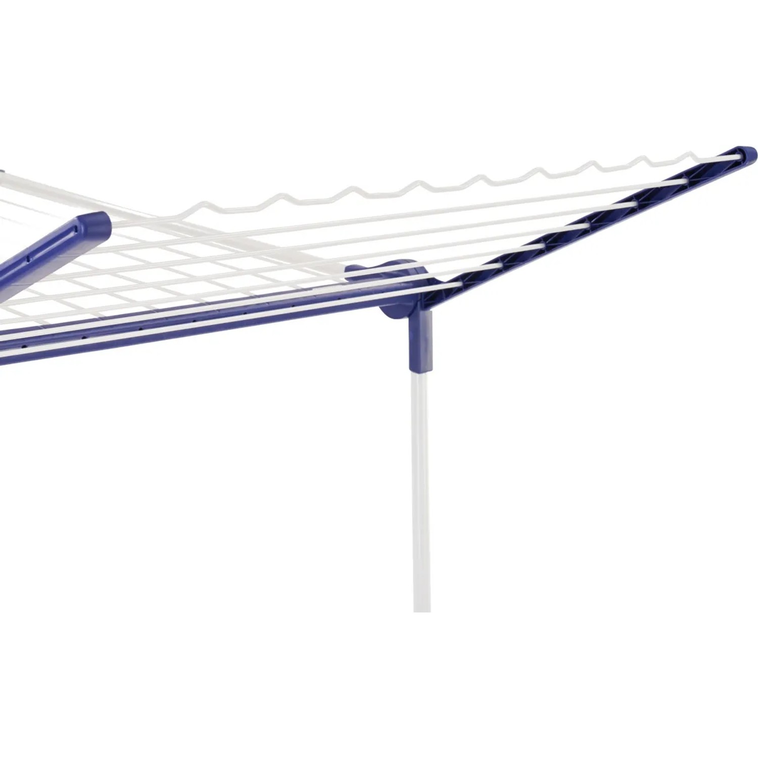 Detailaufnahme: Blauer Leifheit Wäscheständer Pegasus 200 Solid Comfort. Wäsche trocknen leicht gemacht.