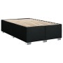 Schwarzes vidaXL Boxspringbett 120x200 cm mit Lattenrost und Füßen.