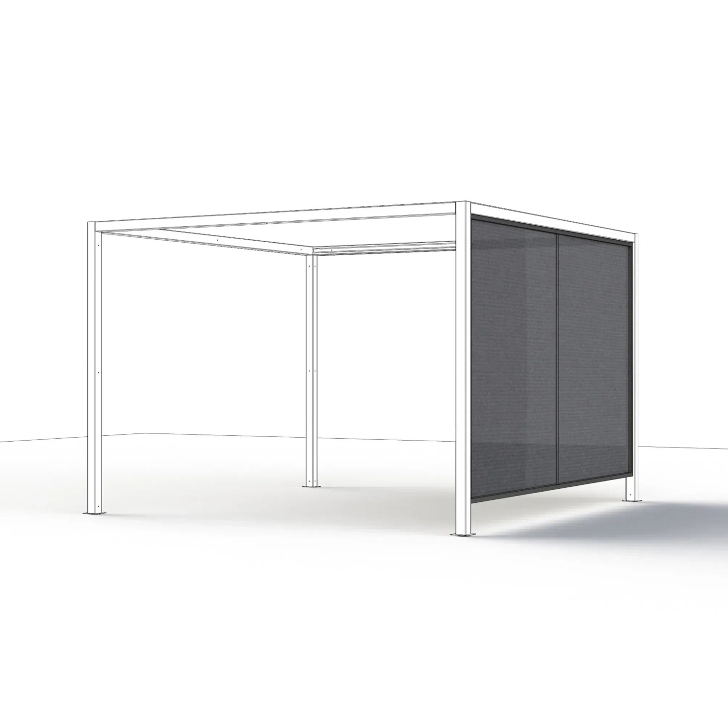 Siena Garden Sichtblende 300x210 cm für Schattenmanufaktur Pergola, anthrazit.