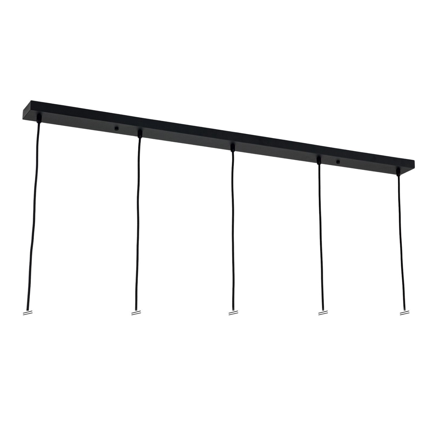 Orion Lightstyle Deckenbaldachin Lampe 5 Auslässe 120 cm x 8 cm Schwarz günstig online kaufen