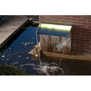 Ubbink Nevada Wasserfall mit LED, Pumpe & Becken (150 l) als Deko für den Gartenteich.