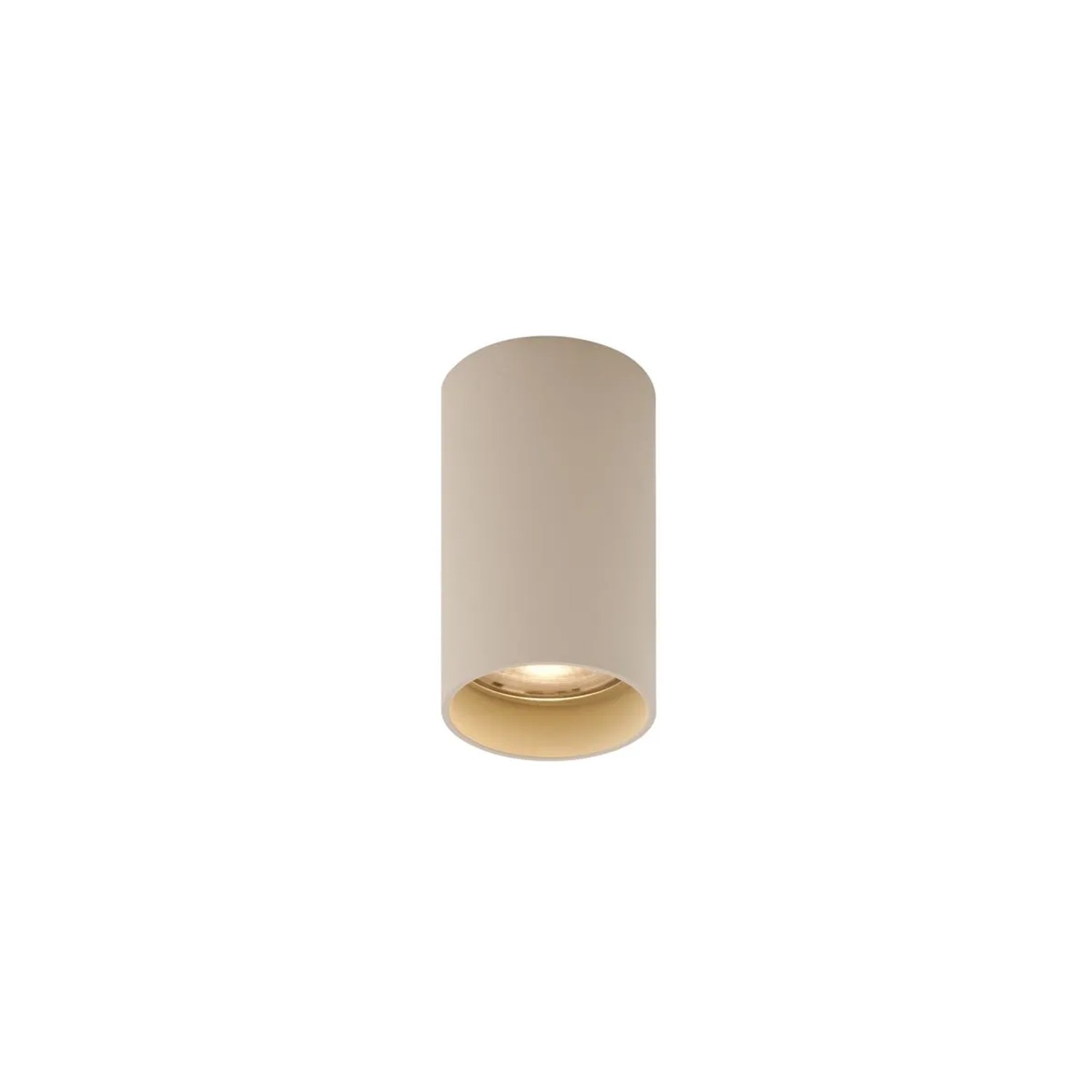 QAZQA Moderner Einbaustrahler Beige GU10 50mm Rund Tuba