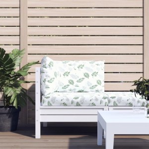 vidaXL Palettenkissen 3er Set mit Blattmuster für Gartenmöbel.