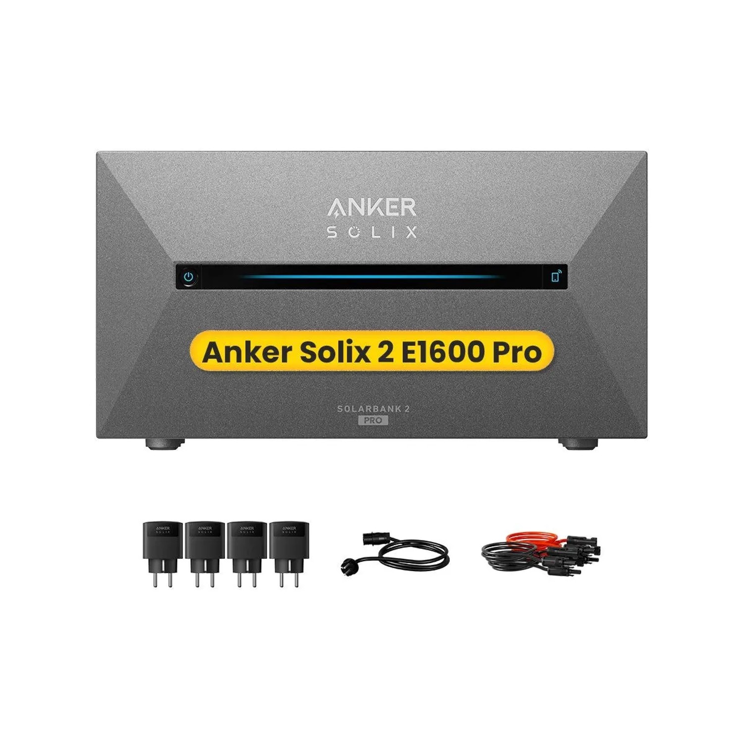 Anker SOLIX Solarbank 2 E1600 Pro All-in-One Balkonkraftwerk Speicher 1.6kWh inkl. 5x Smart Plug