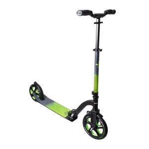 Muuwmi Aluminium Scooter Pro, Tretroller in Grün mit verstellbarem Lenker und XL-Deck.
