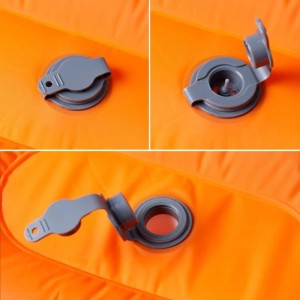 vidaXL Selbstaufblasende Isomatte mit Kissen Orange 4007119