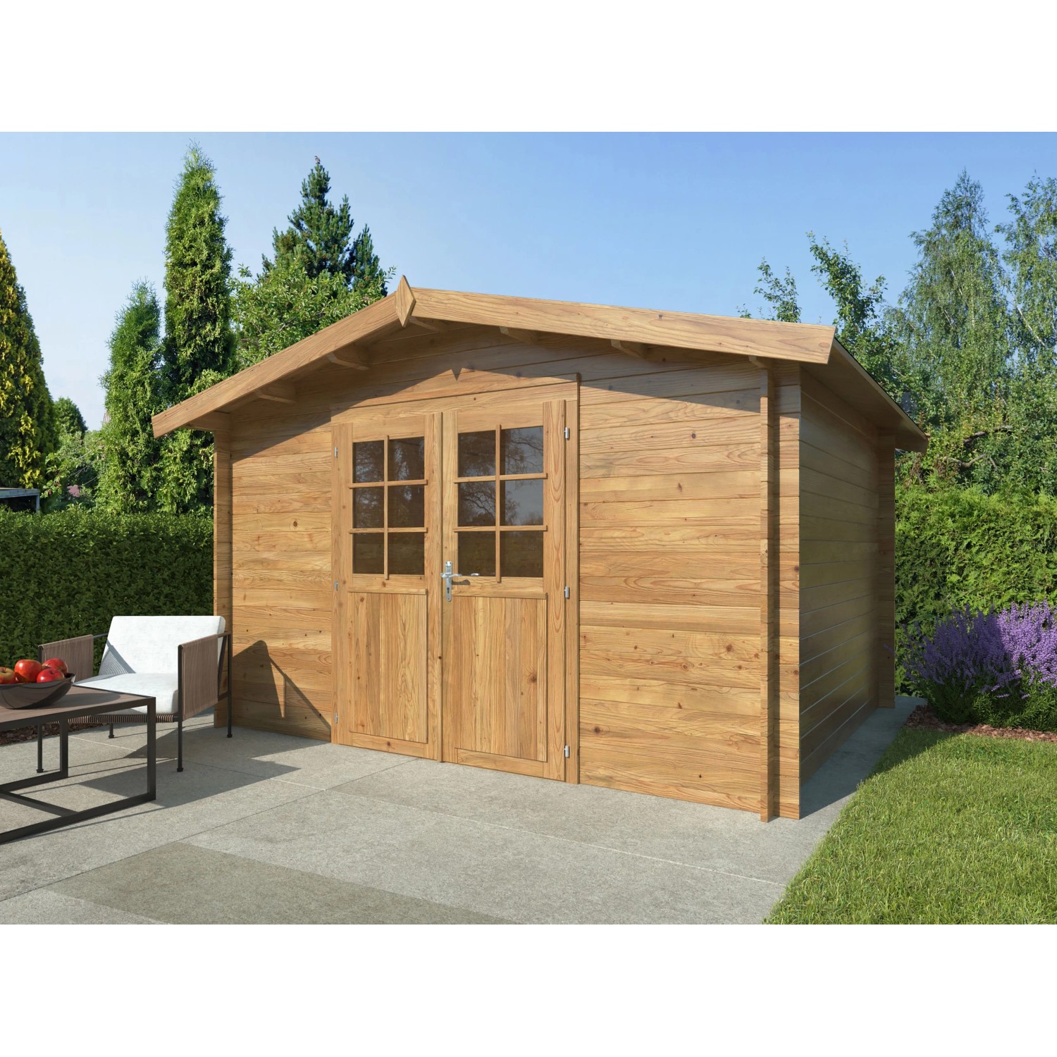 Palmako Holz-Gartenhaus - Druckimprägniert 394 cm x 276 cm FSC® günstig online kaufen