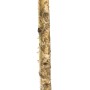 Vogelfutterhaus aus Birke und Pinie mit Pfahl, naturbelassenes Design für Wildvögel.
