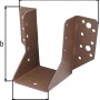 Alberts Duravis Balkenschuh Typ A, rostbraun, duplexbeschichtet, 60x100 mm, zur Verbindung von Holzbalken.
