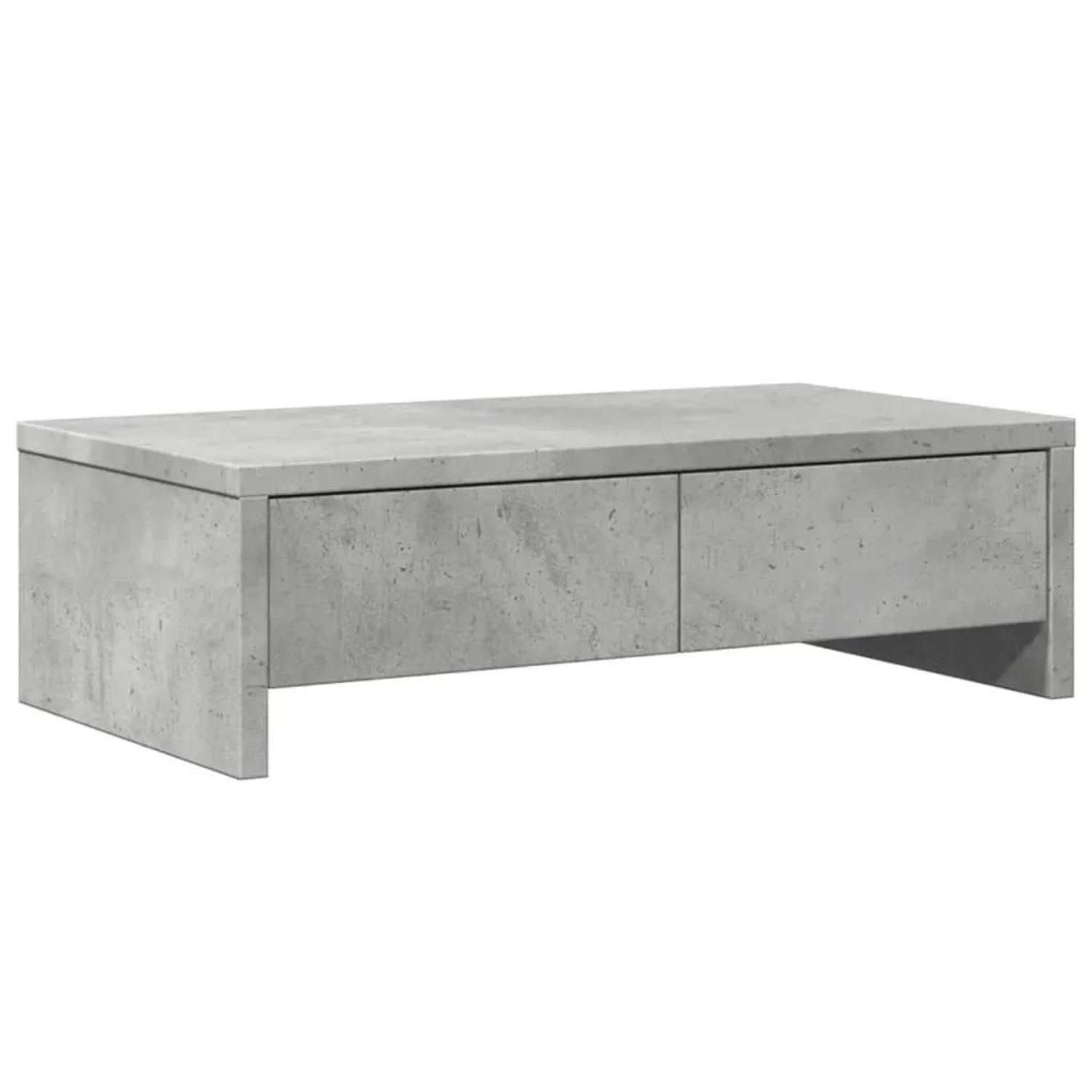 vidaXL Monitorständer mit Schubladen Betongrau 50x27x15 cm 854664