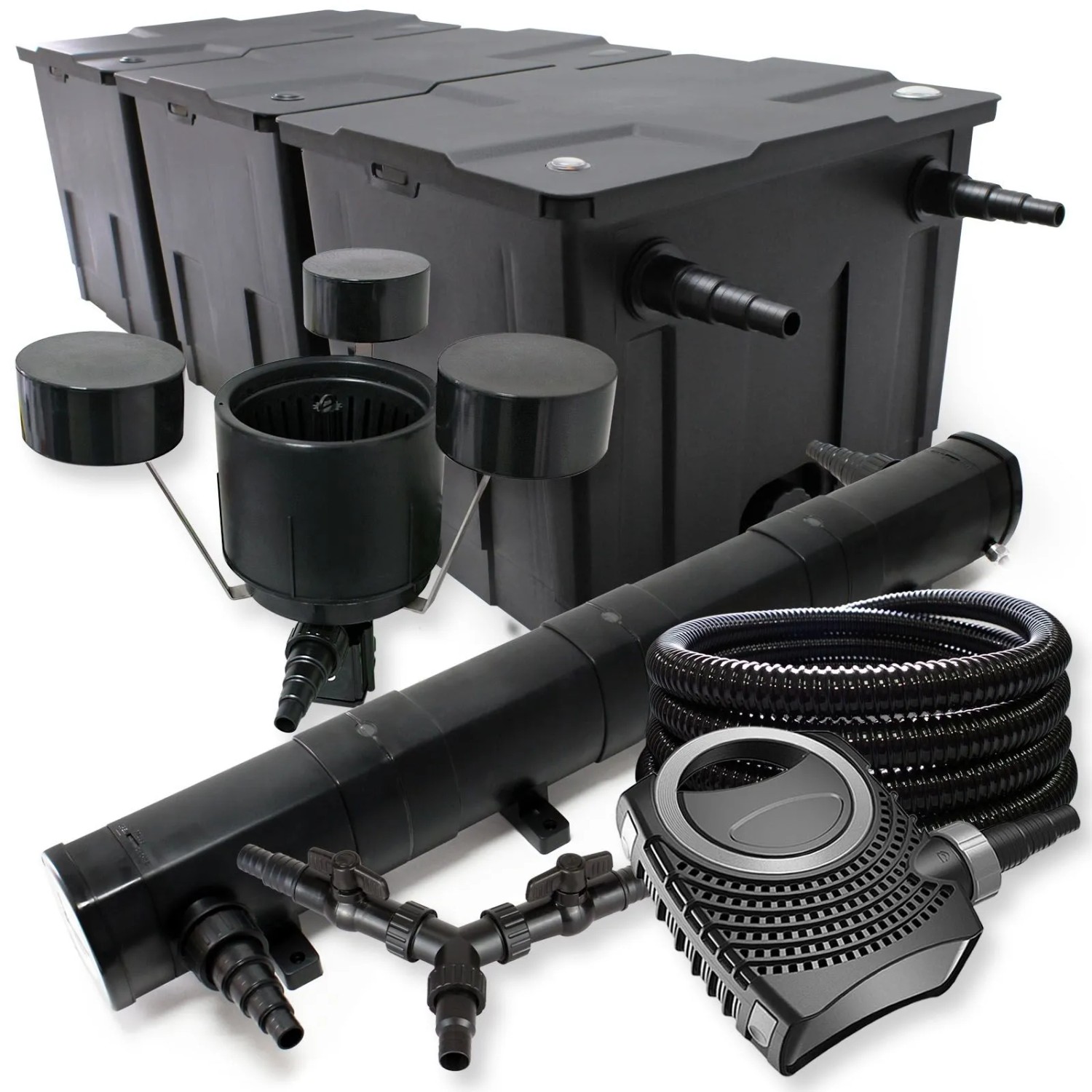 Sunsun Filter Set 90000L Teich 72W Klärer Neo8000 70W Pumpe 25M Schlauch Skimmer