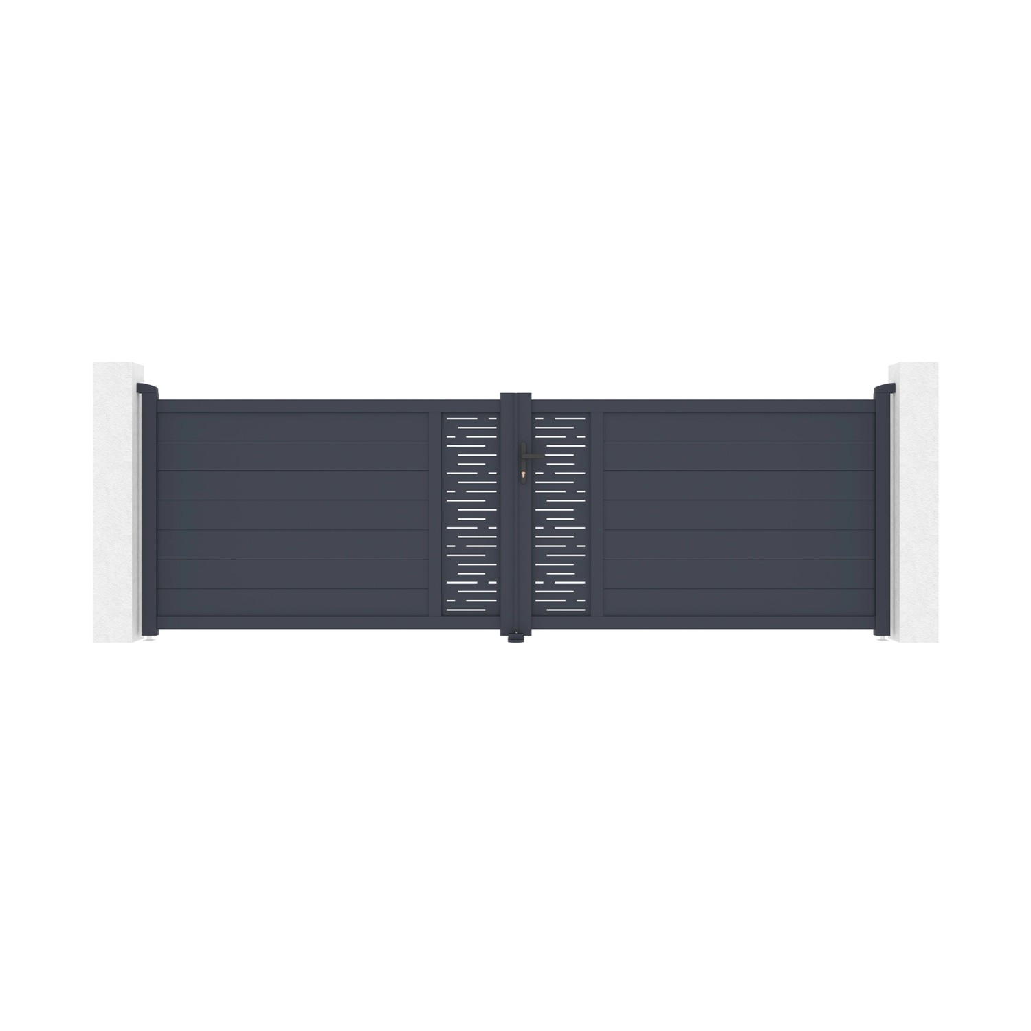 Casanoov Flügeltor 4M Arlberg H 120 Graues Aluminium günstig online kaufen