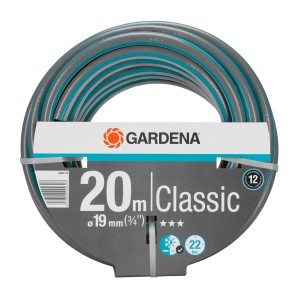 Gardena Gartenschlauch Classic, 19 mm, 20 m, bis 22 bar, aufgerollt.