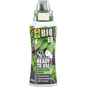 COMPO BIO Grünpflanzendünger, 500ml Flasche, gebrauchsfertig für gesunde Pflanzen.