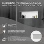 LuxeBath Wandnische Edelstahl Silber 90x30x10 cm für Duschzubehör.
