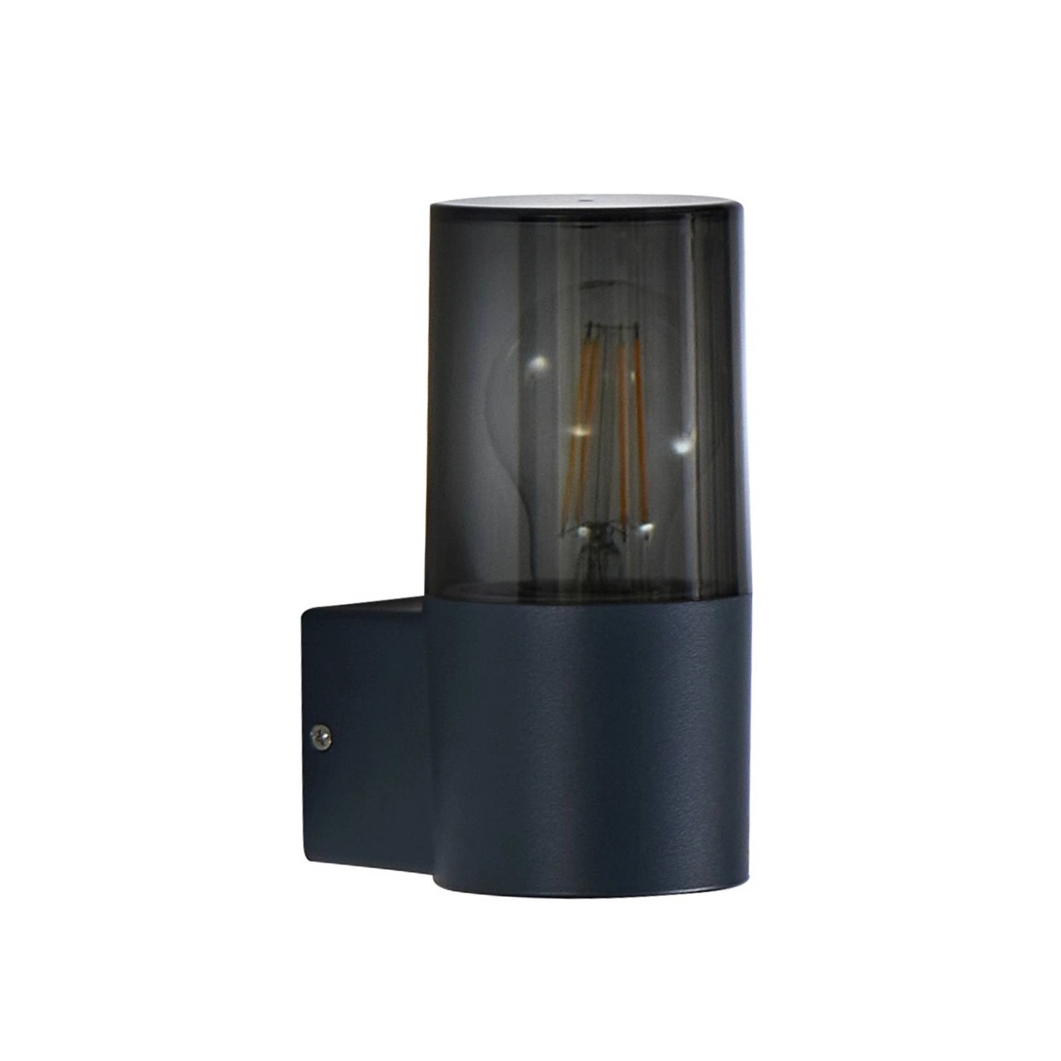 Lindby Wandleuchte Außen Heulo 10025779 Spritzwassergeschützt Modern in Schwarz aus Aluminium 1-flammig E27