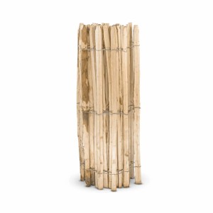 Stiltreu Staketenzaun aus Kastanie, 500x122cm, Lattenabstand 6-8cm, für Garten und Grundstück.