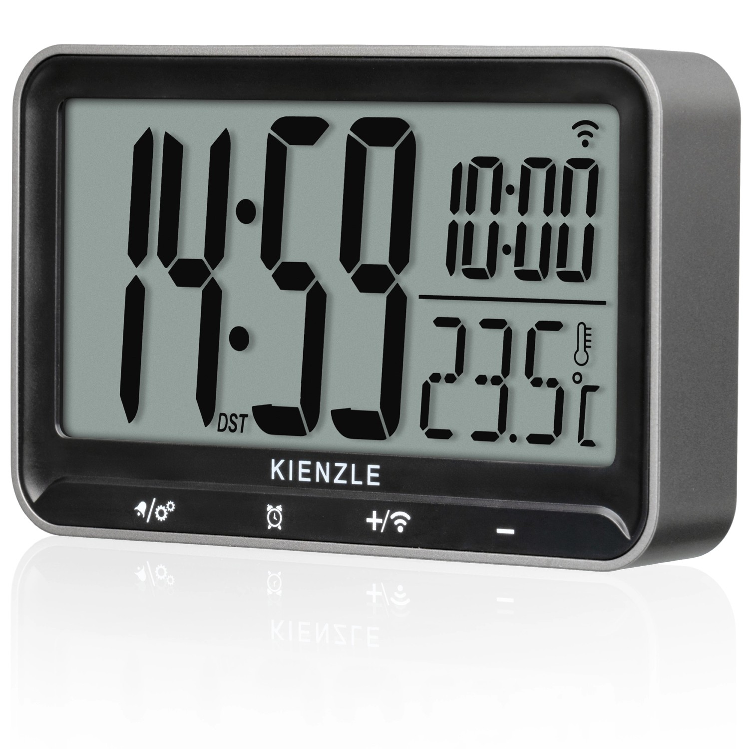Kienzle Wecker Digital Horizontal Silber-Schwarz