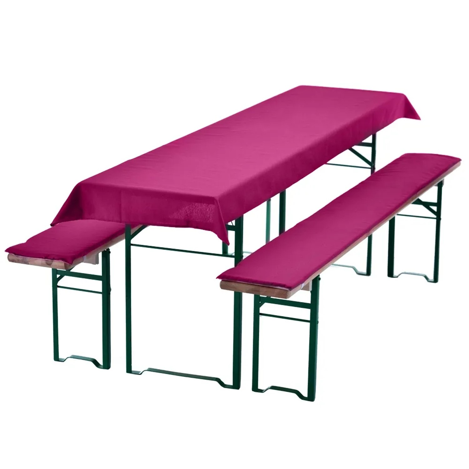NYVI Bierbankauflagen Set 240x90cm Uni Beere