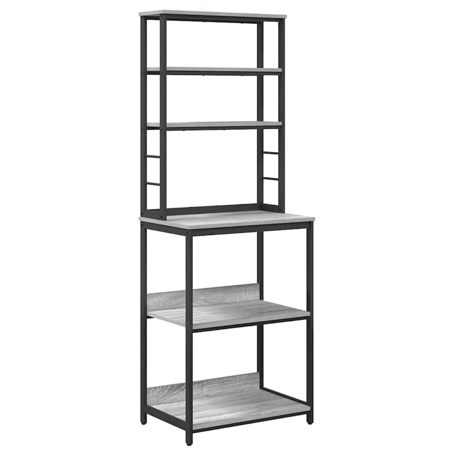 vidaXL Küchenregal Graues Sonoma 60 x 40 x 168 cm Holzwerkstoff 883883