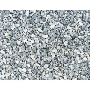 Ziersplitt Icy Blue, blau-grauer Marmor, 16-32 mm, für Gartenwege und Steingärten.