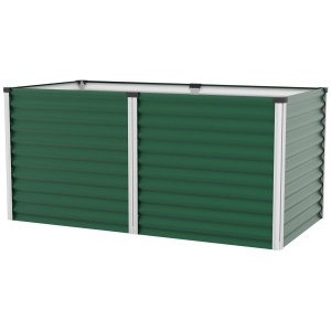 Rechteckiges, witterungsbeständiges Vitavia Linus 858 Hochbeet in Seegras/Alu.