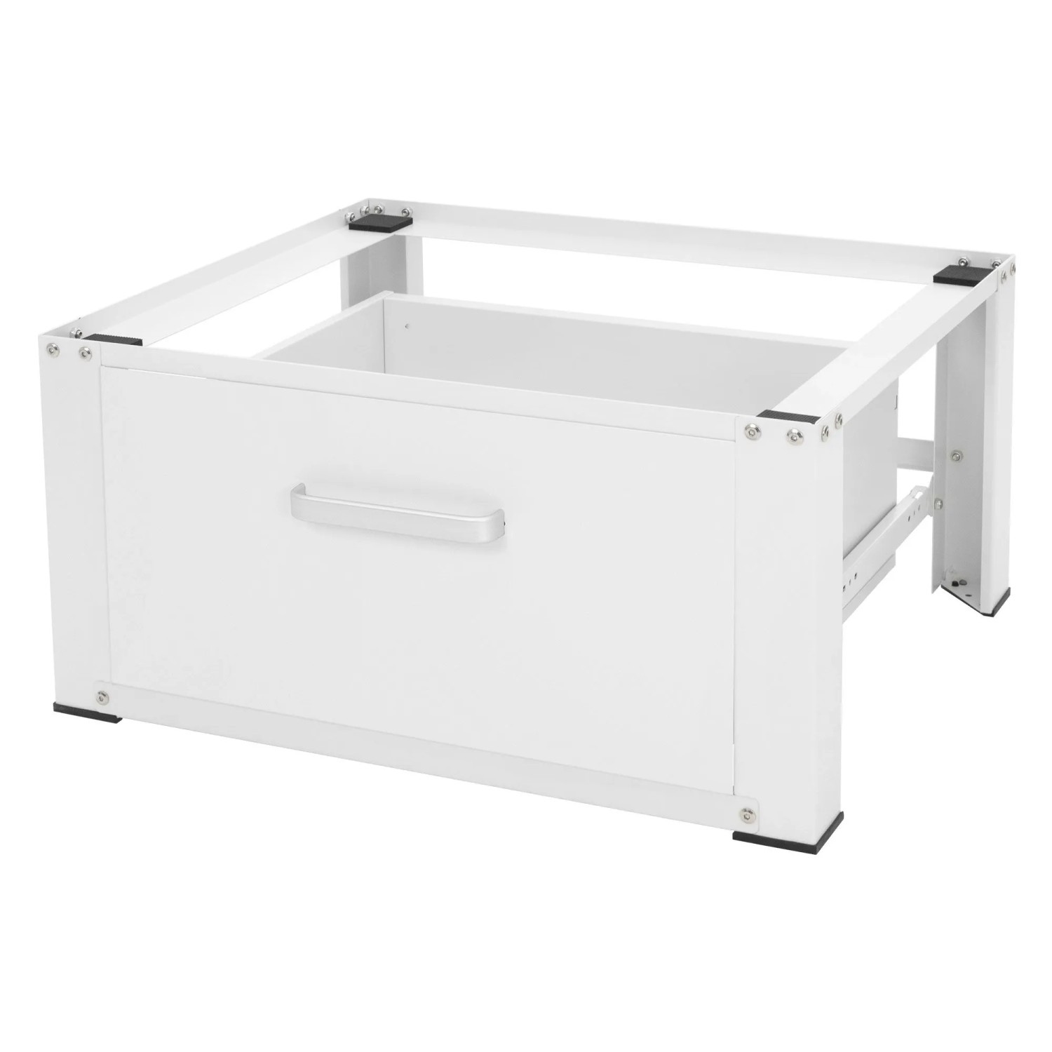 ML-Design Waschmaschinen Untergestell mit Schublade 63x54cm Stahl Weiß
