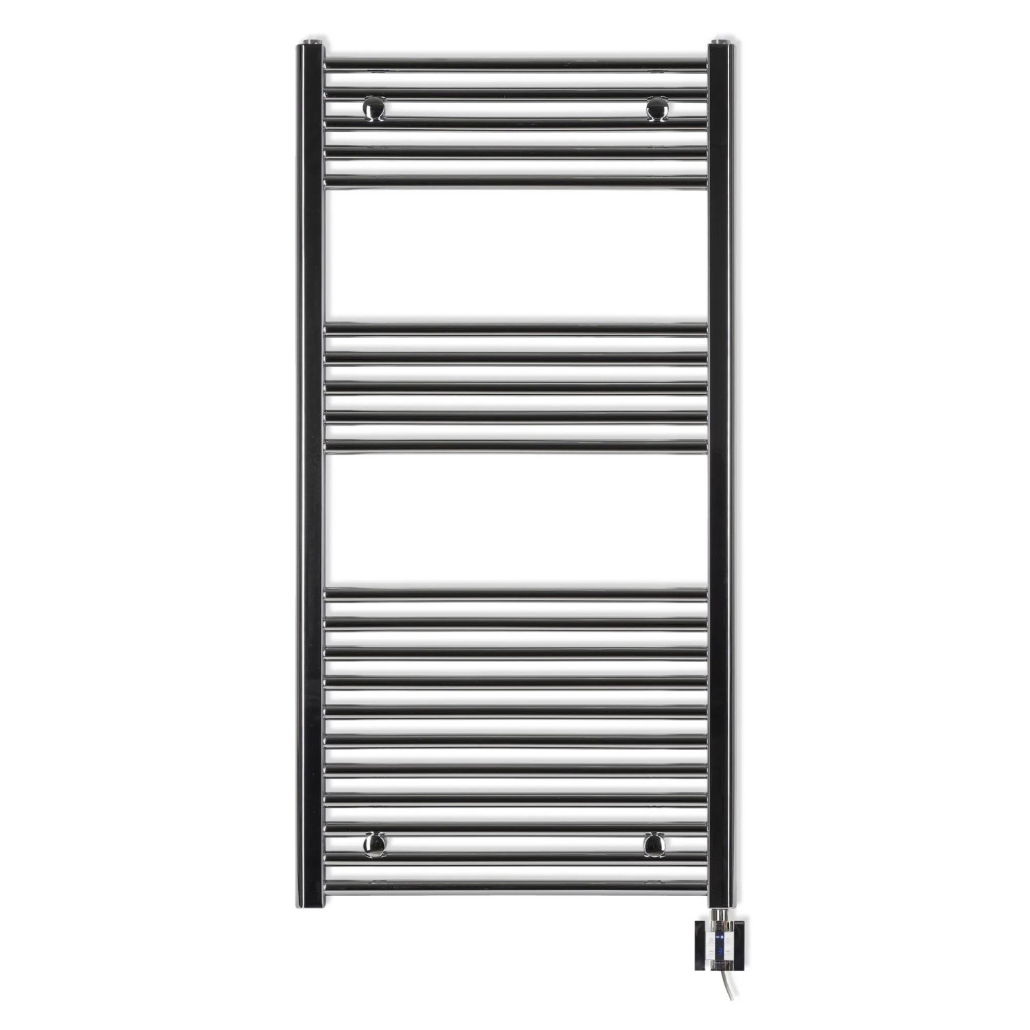 anapont Elektrischer CHROM Badheizkörper 1175x600 Handtuchheizkörper  Badheizung Elektrisch Timer Thermostat Handtuchhei...