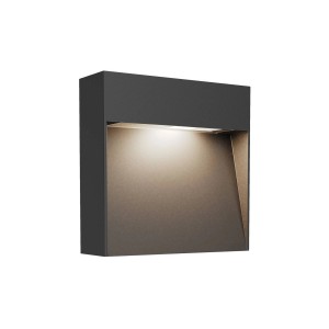 Lucande Wandleuchte Außen Noreia 9616143 Modern in Schwarz aus Aluminium 1-flammig G9