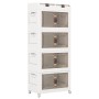 Costway 210 L Stapelboxen Faltbar 4 Kästen 54,5 x 34,5 x 132 cm