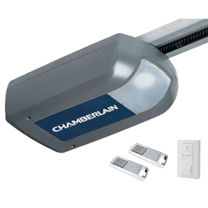 Chamberlain Garagentorantrieb ML810EV mit Fernbedienung und Funkwandtaster.