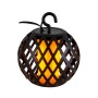 Schwarze Näve LED Solar Lichterkette Fogo mit Flammeneffekt, Kugelform.