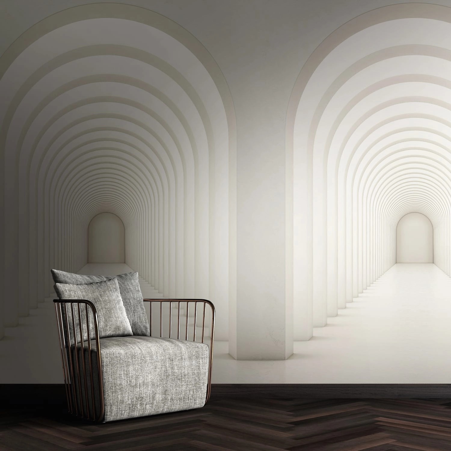 PROFHOME 382821-GU Fototapete Architektur Matt Weiß Grau 1,59 m x 2,8 m 0,5 günstig online kaufen