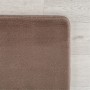 Detailaufnahme: Ayyildiz Kurzflorteppich Joy in Mocca, 80x150 cm. Moderner Teppich mit weicher Oberfläche.